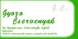 gyozo cservenyak business card